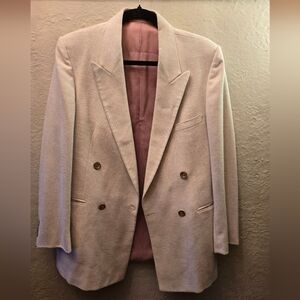 Vintage Jean-Louis Scherrer Paris Wool Blend Double Breasted Blazer